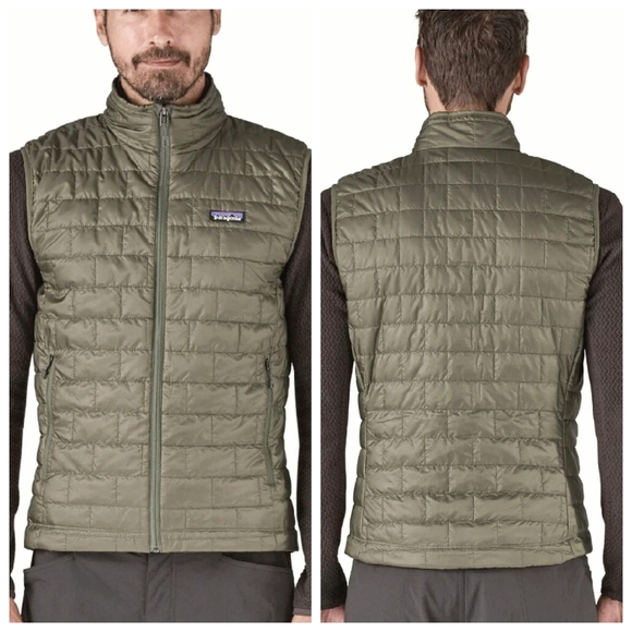 Patagonia Mens Nano Puff Packable Vest Sage Khaki XL NEW